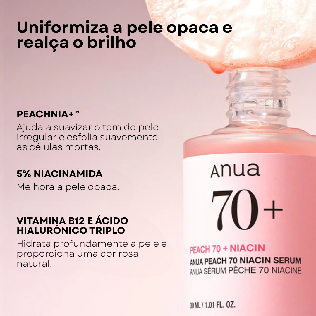 Sérum de Niacinamida 70% com Pêssego