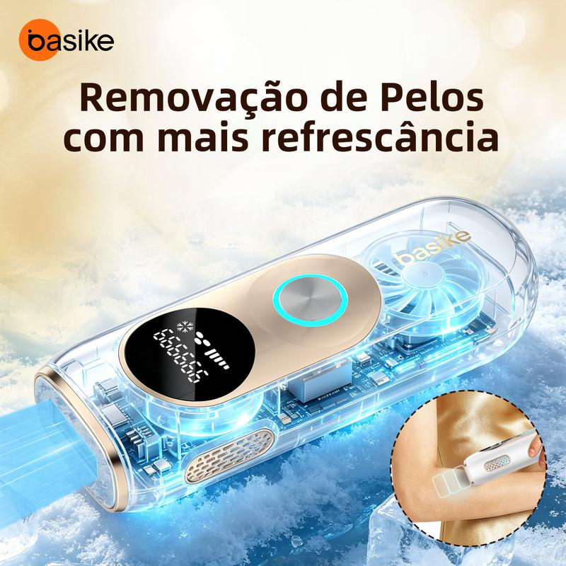 Basike IPL Pro – Depilação com Luz Pulsada e Efeito Gelo