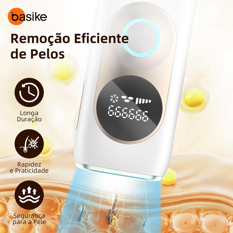 Basike IPL Pro – Depilação com Luz Pulsada e Efeito Gelo