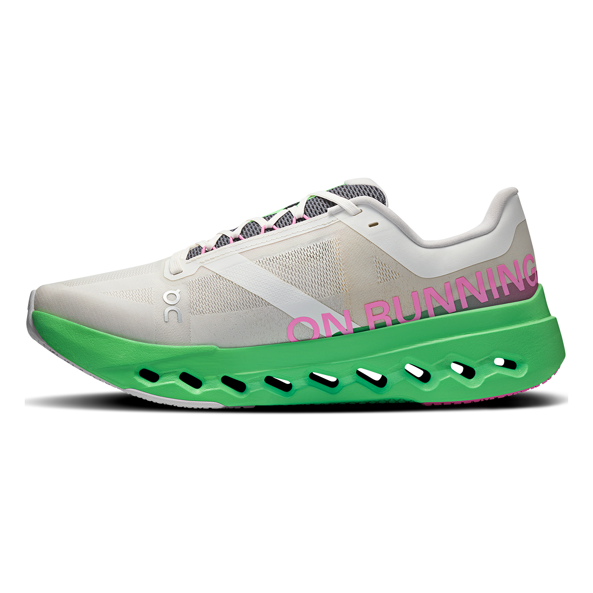Tênis On Cloudsurfer Next Masculino - Cinza lobo / Verde melão - vista 2