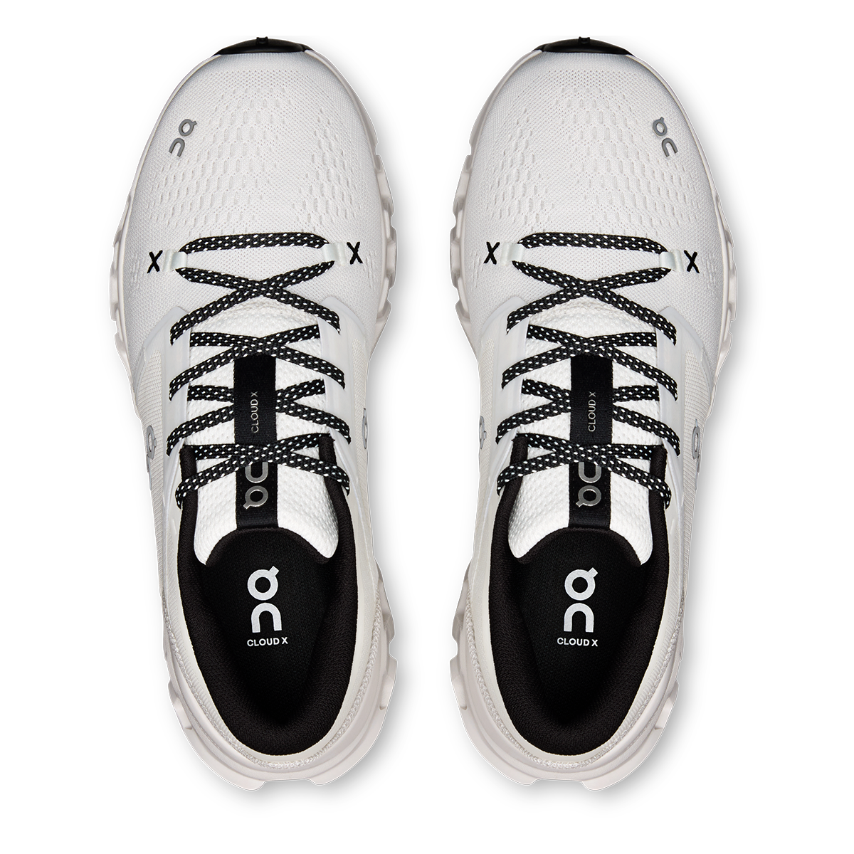 Tênis On Cloud X 5 Feminino - Branco / Preto - vista 3