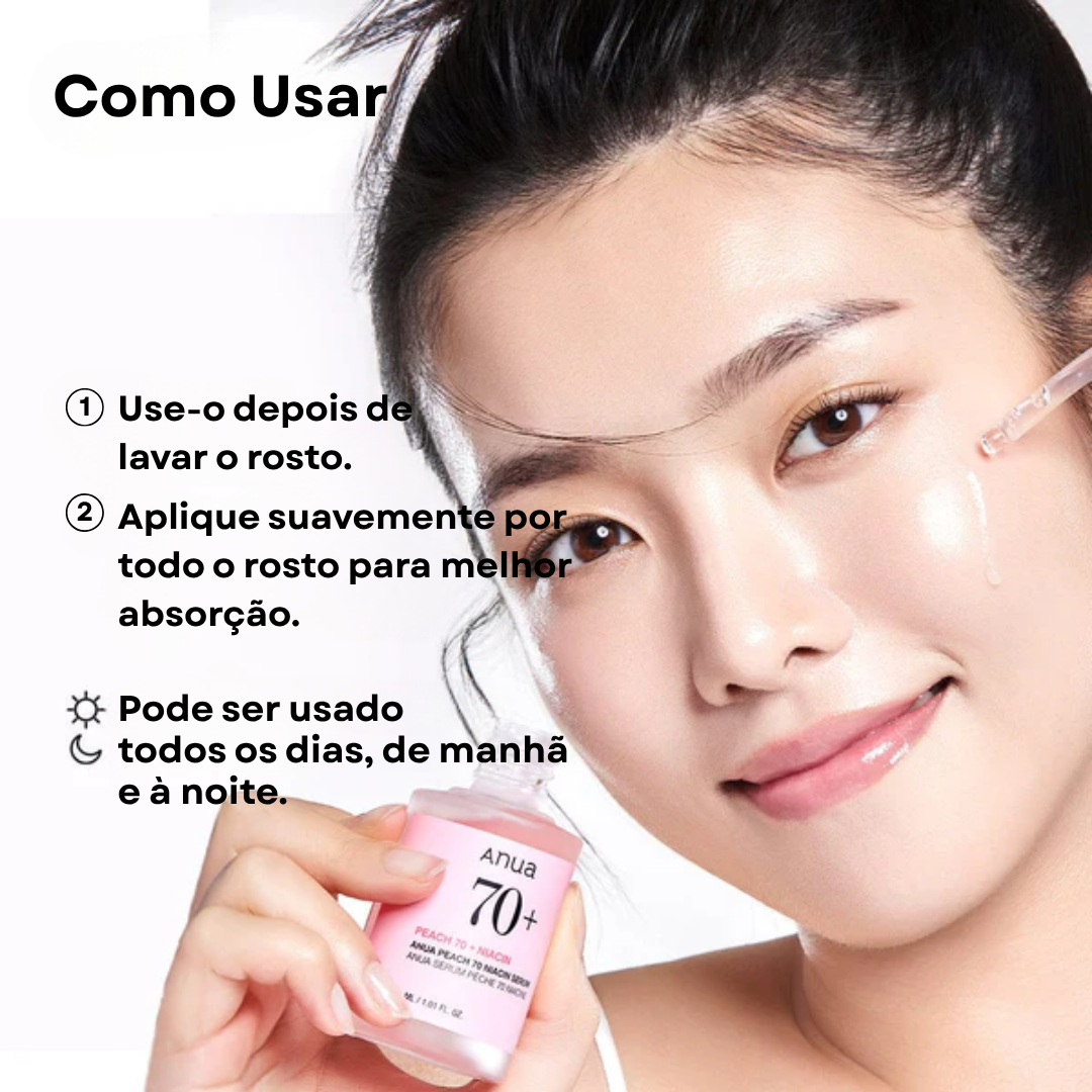 Sérum de Niacinamida 70% com Pêssego