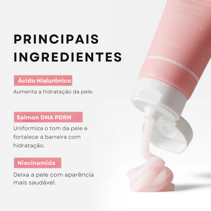 Creme Facial Rosa com PDRN e Peptídeos