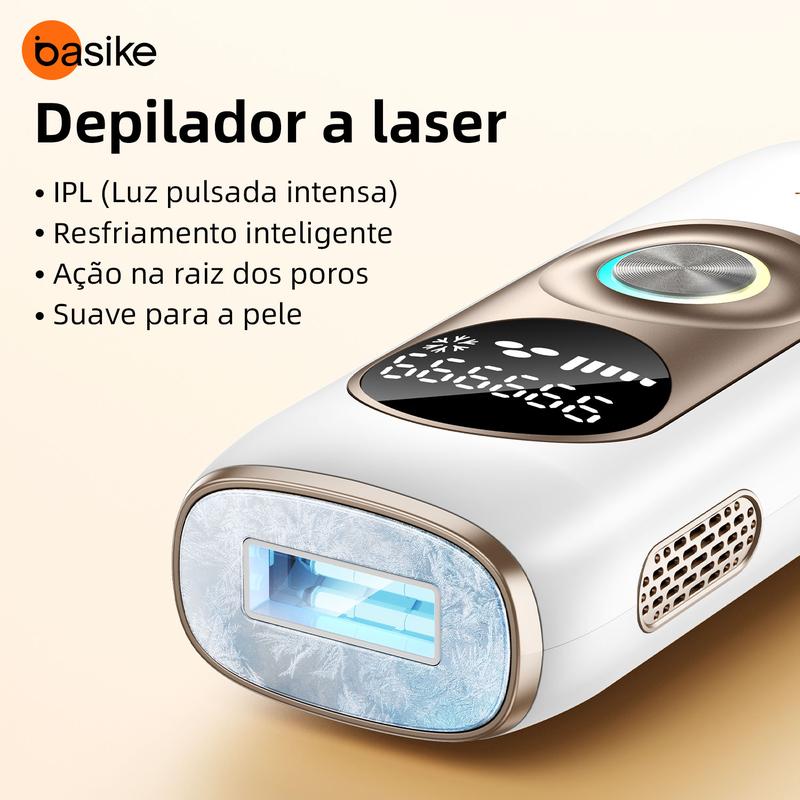 Basike IPL Pro – Depilação com Luz Pulsada e Efeito Gelo
