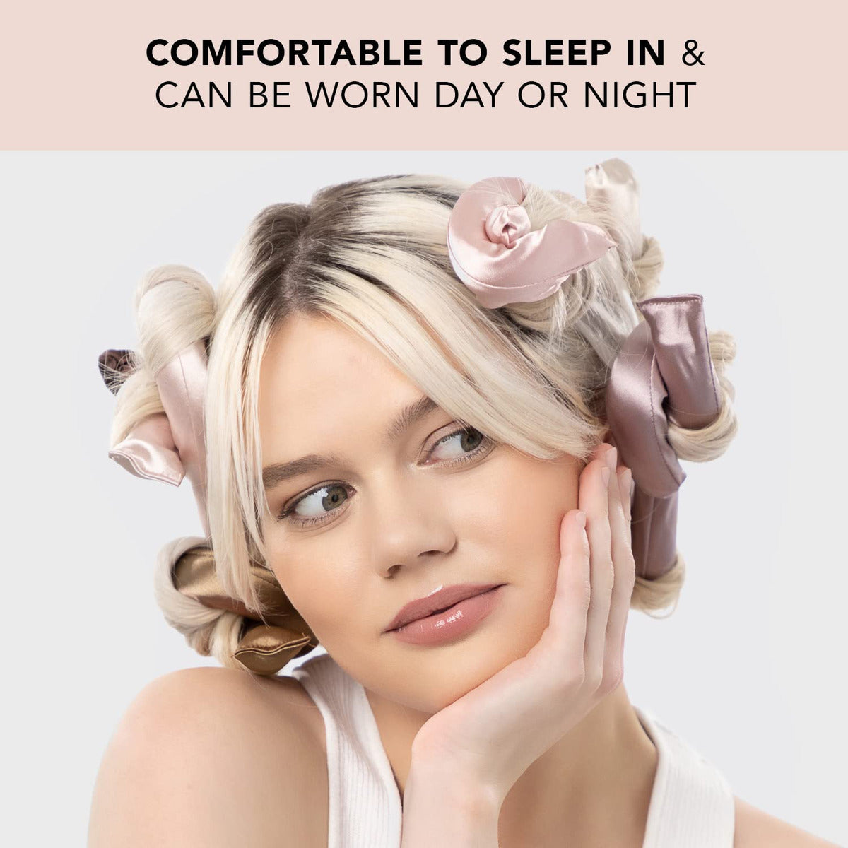 Kit (6 peças) Kitsch Satin Heatless Hair Curler - Modelador De Cabelo