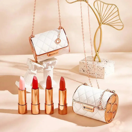 Kit 4 Batons Cintilantes Sexy + Bolsa de Luxo