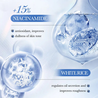 Conjunto de Cuidados Essenciais com a pele, soro facial clareador, creme removedor de rugas, encolhe os poros, desbota, melanina opaca, hidrata e ilumina, (6 peças)